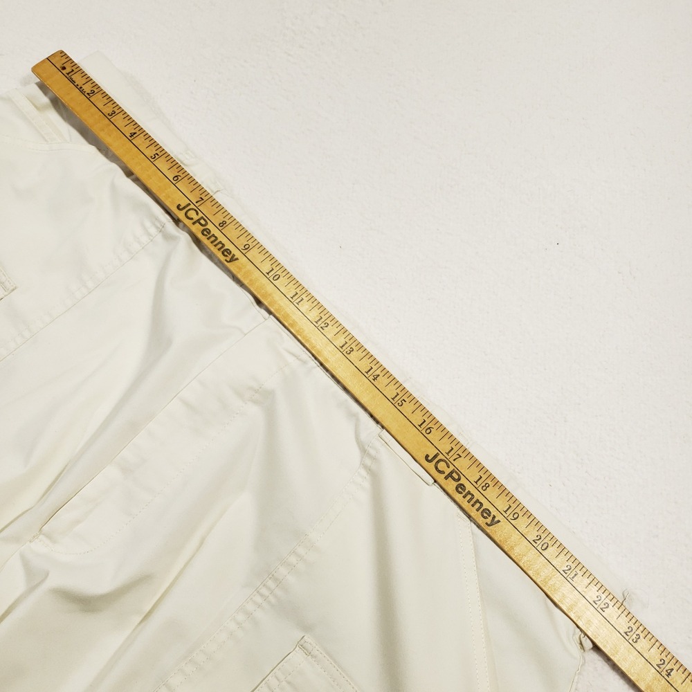 Sportif USA Cargo Shorts Mens 46 Ivory Off White Stretch Utility Hiking Pockets - Picture 4 of 8